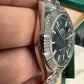 Rolex Stainless Steel and White Gold Datejust 41 Date Watch - 41 MM - Jubilee Bracelet - Fluted Bezel - Green Dial - 126334 mgij