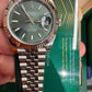 Rolex Stainless Steel and White Gold Datejust 41 Date Watch - 41 MM - Jubilee Bracelet - Fluted Bezel - Green Dial - 126334 mgij