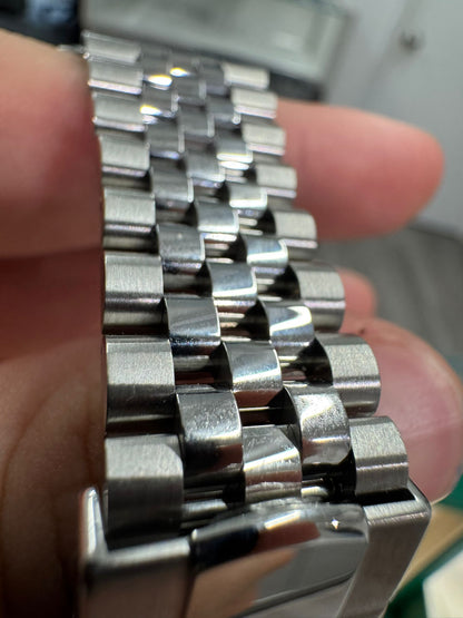 Rolex Stainless Steel and White Gold Datejust 41 Date Watch - 41 MM - Jubilee Bracelet - Fluted Bezel - Green Dial - 126334-0028