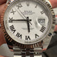 Rolex Stainless Steel and White Gold Datejust 41 Date Watch - 41 MM - Jubilee Bracelet - Fluted Bezel - White Roman Dial - 126334 wrj