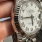 Rolex Stainless Steel and White Gold Datejust 41 Date Watch - 41 MM - Jubilee Bracelet - Fluted Bezel - White Roman Dial - 126334 wrj