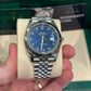 Rolex Stainless Steel and White Gold Datejust 41 Date Watch - 41 MM - Jubilee Bracelet - Fluted Bezel - Blue Diamond Dial - 126334-0016
