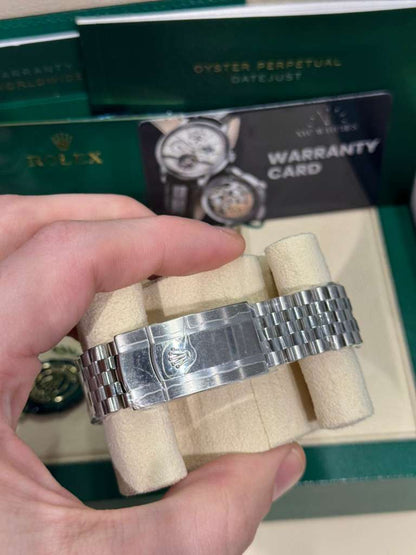 Rolex Stainless Steel and White Gold Datejust 41 Date Watch - 41 MM - Jubilee Bracelet - Fluted Bezel - Blue Diamond Dial - 126334-0016
