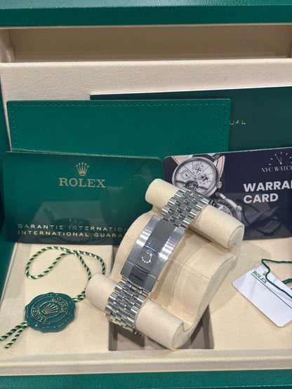 Rolex Stainless Steel and White Gold Datejust 41 Date Watch - 41 MM - Jubilee Bracelet - Fluted Bezel - Dark Rhodium Dial - 126334-0014