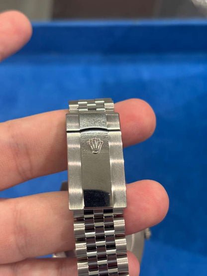 Rolex Stainless Steel and White Gold Datejust 41 Date Watch - 41 MM - Jubilee Bracelet - Fluted Bezel - Dark Rhodium Dial - 126334-0014