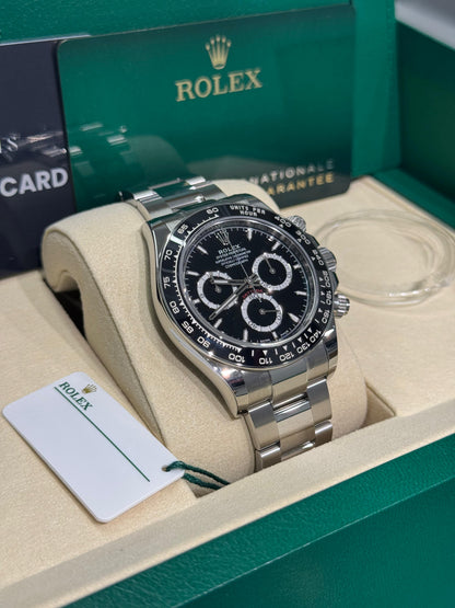 Rolex Oystersteel Cosmograph Daytona Watch - 40 MM - Oyster Bracelet - Black Ceramic Bezel - Black Index Dial - 126500LN-0002