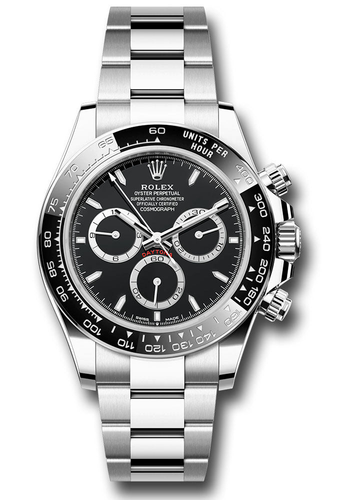 Rolex Oystersteel Cosmograph Daytona Watch - 40 MM - Oyster Bracelet - Black Cerachrom Bezel - Black Index Dial - 126500ln bkio