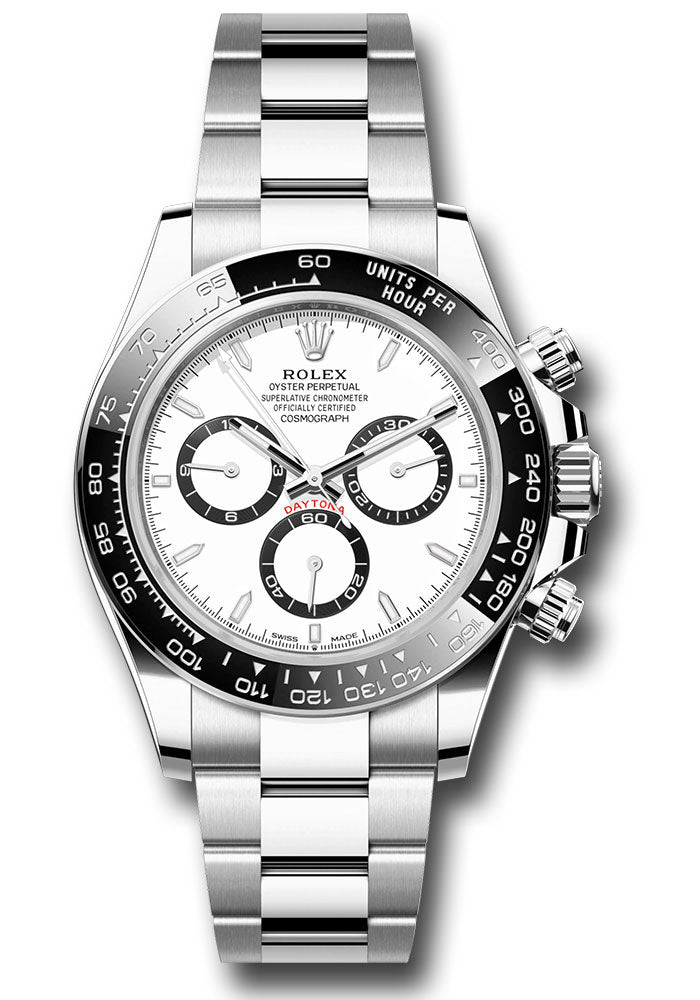 Rolex Oystersteel Cosmograph Daytona Watch - 40 MM - Oyster Bracelet - Black Cerachrom Bezel - White Index Dial - 126500ln wio