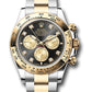 Rolex Oystersteel and Yellow Gold Cosmograph Daytona Watch - 40 MM - Oyster Bracelet - Fixed Bezel - Black And Golden Diamond Dial - 126503 bkchdo