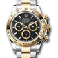 Rolex Oystersteel and Yellow Gold Cosmograph Daytona Watch - 40 MM - Oyster Bracelet - Fixed Bezel - Black Index Dial - 126503 bkio