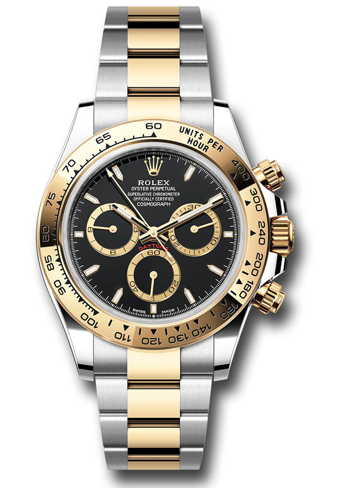 Rolex Oystersteel and Yellow Gold Cosmograph Daytona Watch - 40 MM - Oyster Bracelet - Fixed Bezel - Black Index Dial - 126503 bkio