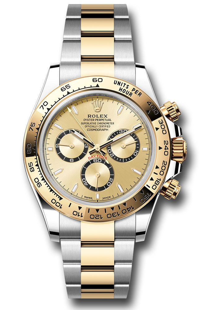 Rolex Oystersteel and Yellow Gold Cosmograph Daytona Watch - 40 MM - Oyster Bracelet - Fixed Bezel - Golden Index Dial - 126503 chio