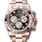 Rolex Everose Gold Cosmograph Daytona Watch - 40 MM - Oyster Bracelet - Fixed Bezel - Black And Sundust Diamond Dial - 126505 bksudo