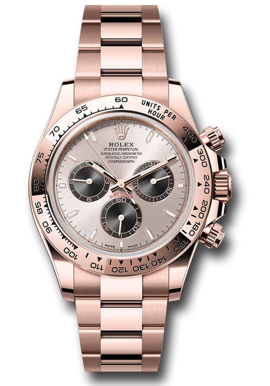 Rolex Everose Gold Cosmograph Daytona Watch - 40 MM - Oyster Bracelet - Fixed Bezel - Sundust And Black Index Dial - 126505 subkio