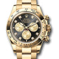 Rolex Yellow Gold Cosmograph Daytona Watch - 40 MM - Oyster Bracelet - Fixed Bezel - Black And Golden Diamond Dial - 126508 bkchdo