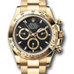 Rolex Yellow Gold Cosmograph Daytona Watch - 40 MM - Oyster Bracelet - Fixed Bezel - Black Index Dial - 126508 bkio