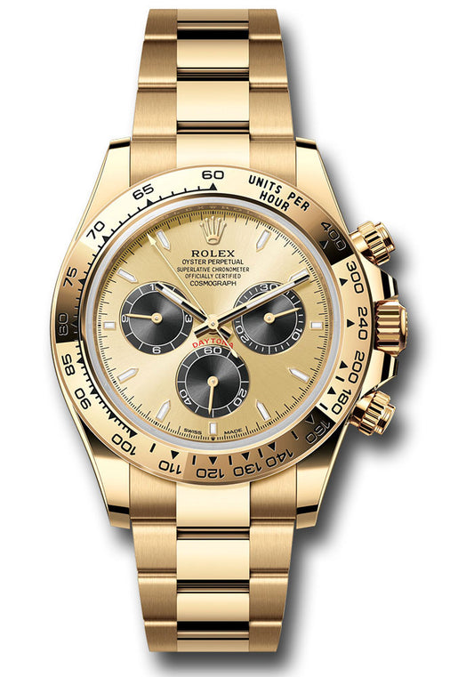 Rolex Yellow Gold Cosmograph Daytona Watch - 40 MM - Oyster Bracelet - Fixed Bezel - Golden And Black Index Dial - 126508 chbkio