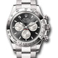 Rolex White Gold Cosmograph Daytona Watch - 40 MM - Oyster Bracelet - Fixed Bezel - Black And Steel Index Dial - 126509 bkstio