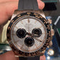 Rolex Everose Gold Cosmograph Daytona Watch - 40 MM - Oysterflex Strap - Black Cerachrom Bezel - Meteorite and Black Index Dial - 126515LN-0008