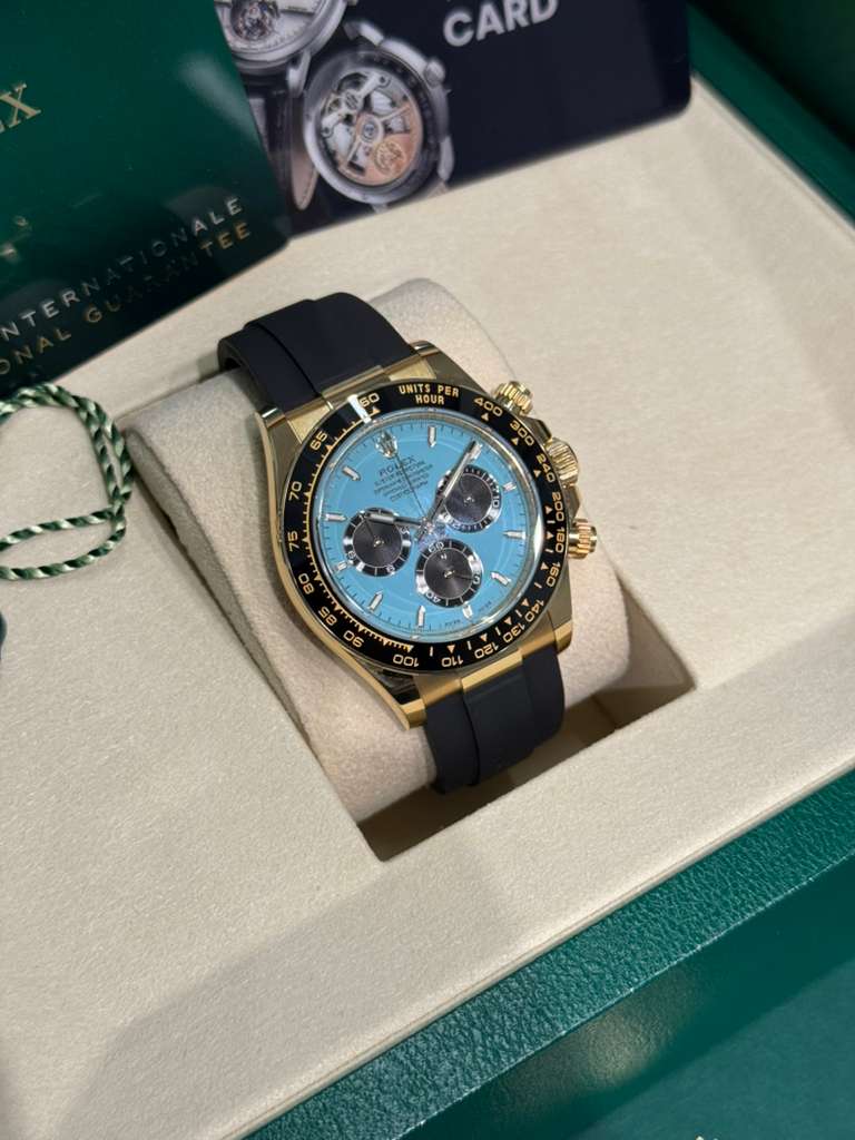 Rolex Cosmograph Daytona - 40 MM - Yellow Gold - Tiffany Dial - Oysterflex Bracelet - 126518LN-0014