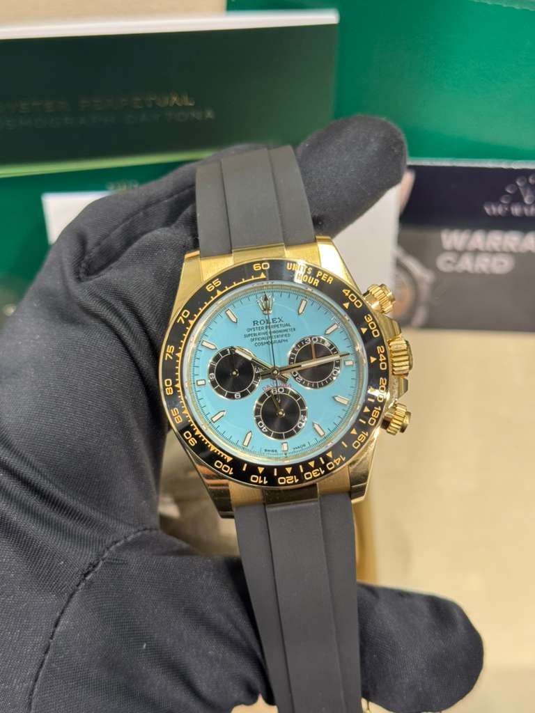Rolex Cosmograph Daytona - 40 MM - Yellow Gold - Tiffany Dial - Oysterflex Bracelet - 126518LN-0014