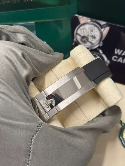 Rolex White Gold Cosmograph Daytona Watch - 40 MM - Oysterflex Strap - Black Ceramic Bezel - Black And Steel Index Dial - 126519LN-0002