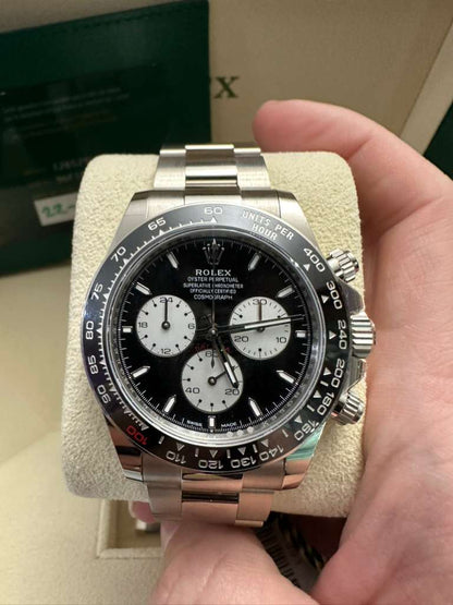 Rolex White Gold Le Mans Daytona Watch - Off-Catalog - 40 MM - White Gold Bracelet - Black "Panda" Dial - 126529LN