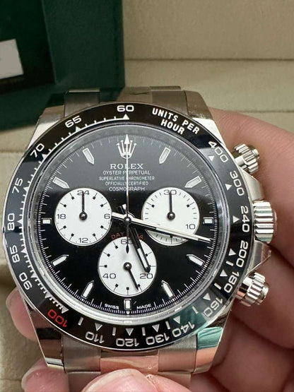 Rolex White Gold Le Mans Daytona Watch - Off-Catalog - 40 MM - White Gold Bracelet - Black "Panda" Dial - 126529LN