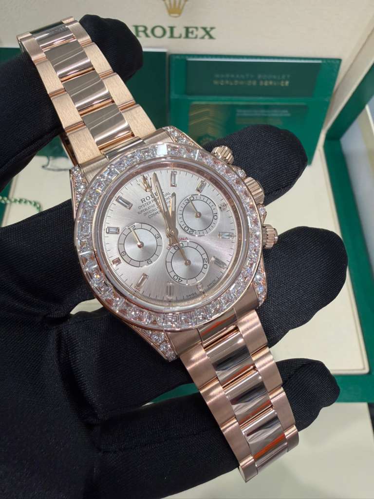 Rolex Cosmograph Daytona Baguette Bezel - 40 MM - Rose Gold - 126595TBR-0001
