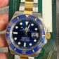 Rolex Blusey Oystersteel & Yellow Gold Submariner Watch 41MM - Oyster Bracelet - Blue Dial - 126613LB