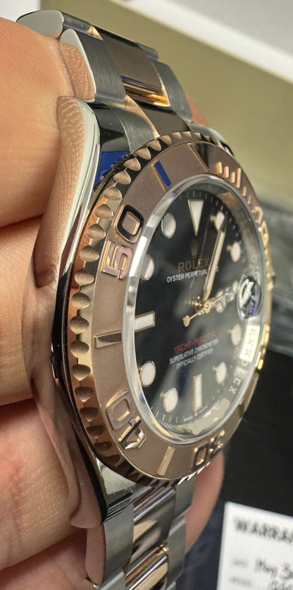 Rolex Steel and Everose Gold Yacht-Master  Watch - 40 MM - Oyster Bracelet - Black Dial - 126621-0002