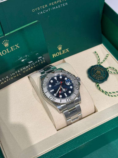 Rolex Steel and Platinum Yacht-Master  Watch - 40 MM - Oyster Bracelet - Blue Dial - 126622-0002