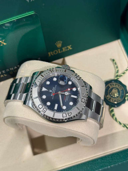 Rolex Steel and Platinum Yacht-Master  Watch - 40 MM - Oyster Bracelet - Blue Dial - 126622-0002