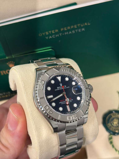 Rolex Steel and Platinum Yacht-Master  Watch - 40 MM - Oyster Bracelet - Blue Dial - 126622-0002