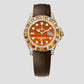 Rolex Yellow Gold Carnelian Yacht-Master Watch - Off-Catalog - 40 MM - Oysterflex Strap - Carnelian Orange Dial - 126678SAJOR-0003