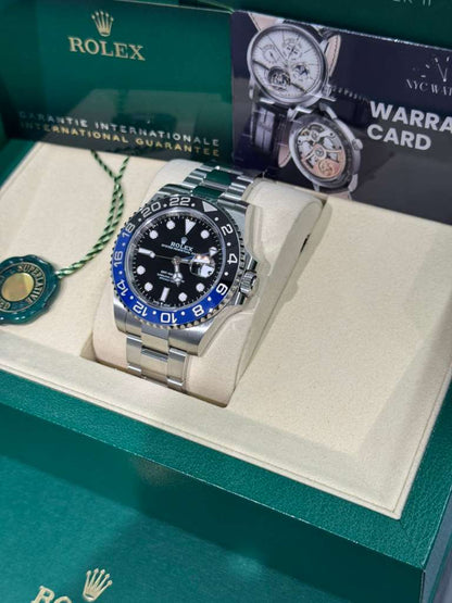 Rolex Batman Stainless Steel GMT-Master II Watch - 40 MM - Oyster Bracelet - Black Dial - 126710BLNR-0003