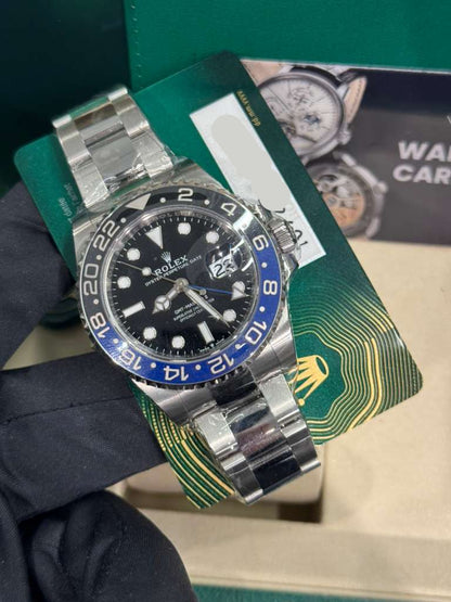 Rolex Batman Stainless Steel GMT-Master II Watch - 40 MM - Oyster Bracelet - Black Dial - 126710BLNR-0003