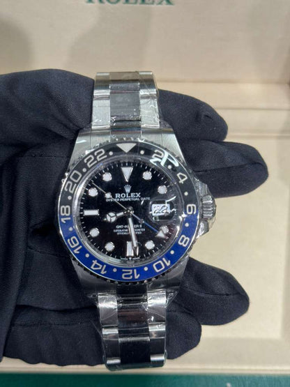 Rolex Batman Stainless Steel GMT-Master II Watch - 40 MM - Oyster Bracelet - Black Dial - 126710BLNR-0003