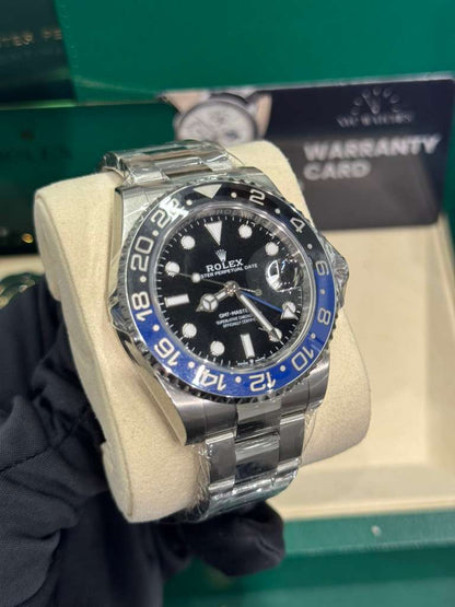 Rolex Batman Stainless Steel GMT-Master II Watch - 40 MM - Oyster Bracelet - Black Dial - 126710BLNR-0003