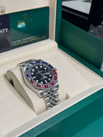 Rolex Stainless Steel GMT-Master II Watch - 40 MM - Jubilee Bracelet - Black Dial - 126710BLRO-0001