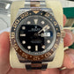 Rolex Stainless Steel & Everose Gold GMT-Master II Watch - 40 MM - Oyster Bracelet - Black Dial - 126711CHNR bk