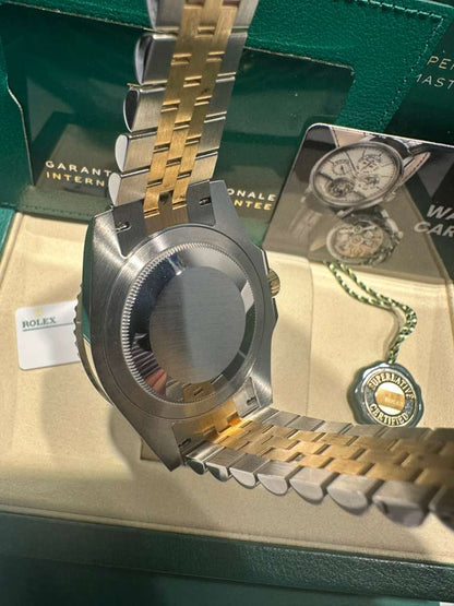 Rolex Steel and Yellow Gold Yellow Rolesor GMT-Master II Watch - 40 MM - Jubilee Bracelet - Bidirectional Rotatable Bezel - Black Dial - 126713GRNR-0001