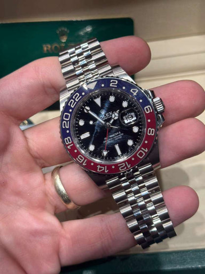 Rolex Stainless Steel GMT-Master II Watch - 40 MM - Jubilee Bracelet - Black Dial - 126710BLRO-0001