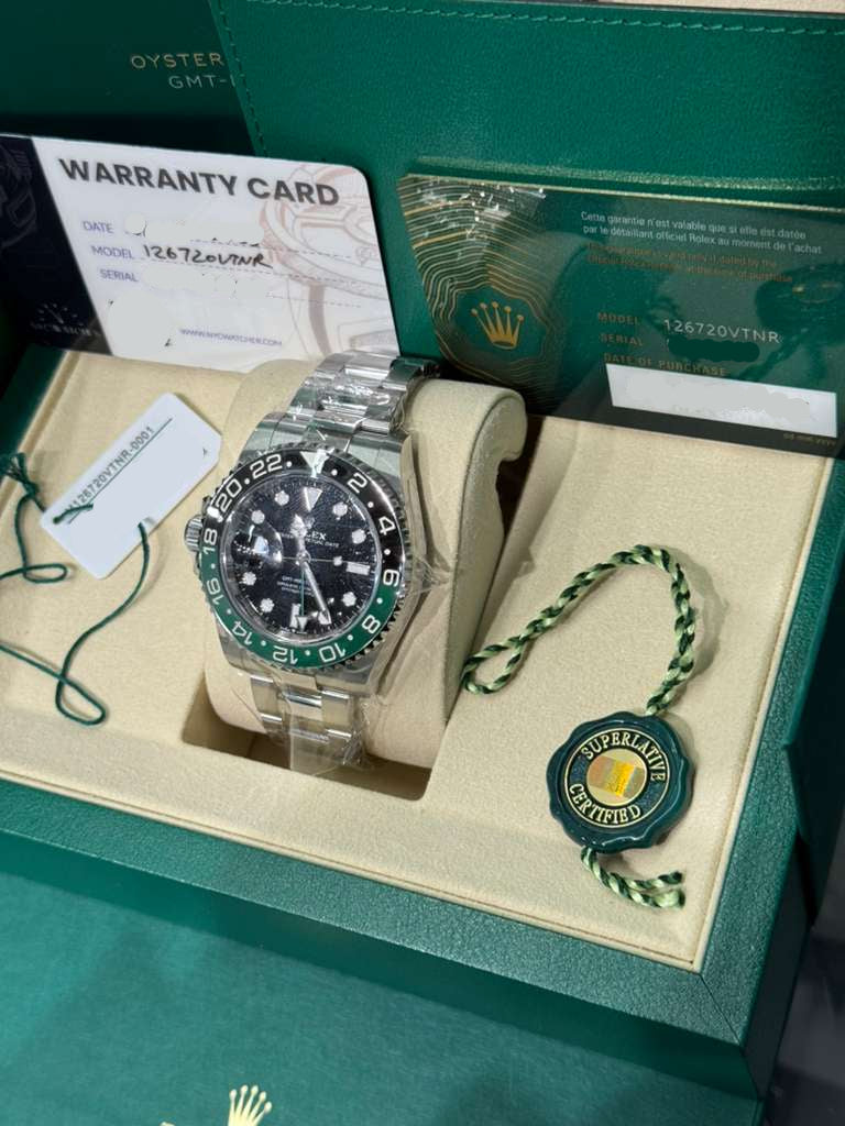 Rolex Sprite Stainless Steel GMT-Master II Watch - 40 MM - Oyster Bracelet - Black Dial - 126720VTNR-0001