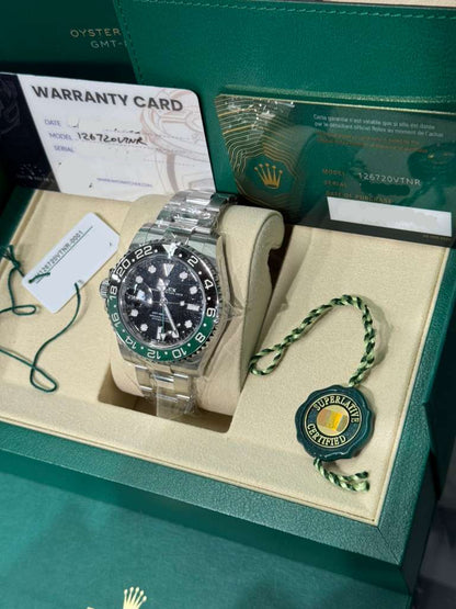 Rolex Sprite Stainless Steel GMT-Master II Watch - 40 MM - Oyster Bracelet - Black Dial - 126720VTNR-0001