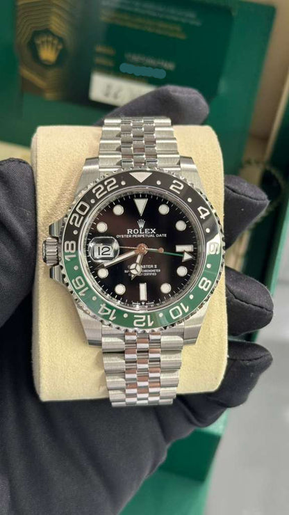 Rolex Sprite Stainless Steel GMT-Master II Watch - 40 MM - Jubilee Bracelet - Black Dial - 126720VTNR-0002