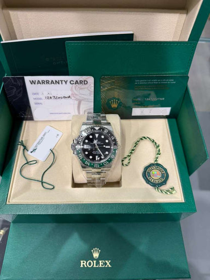 Rolex Sprite Stainless Steel GMT-Master II Watch - 40 MM - Oyster Bracelet - Black Dial - 126720VTNR-0001