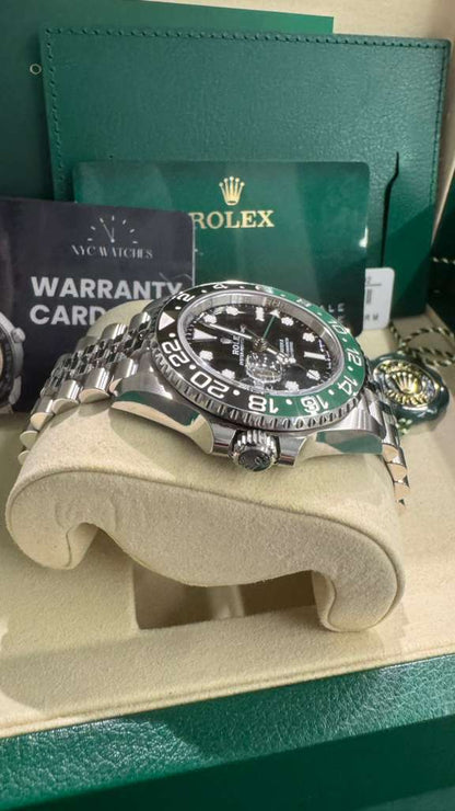 Rolex Sprite Stainless Steel GMT-Master II Watch - 40 MM - Jubilee Bracelet - Black Dial - 126720VTNR-0002