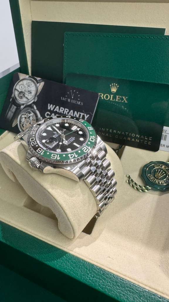Rolex Sprite Stainless Steel GMT-Master II Watch - 40 MM - Jubilee Bracelet - Black Dial - 126720VTNR