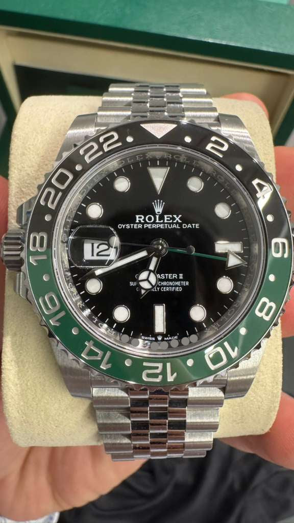 Rolex Sprite Stainless Steel GMT-Master II Watch - 40 MM - Jubilee Bracelet - Black Dial - 126720VTNR